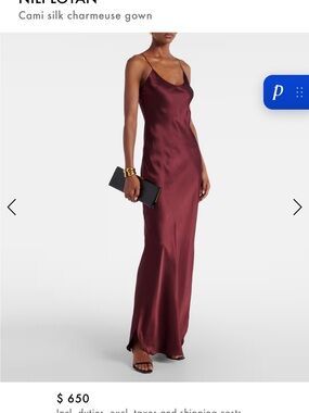 Nili Lotan Burgundy Maxi Dress